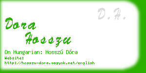 dora hosszu business card